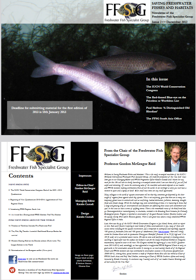 Front cover of FFSG Newsletter December 2012